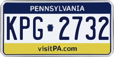 PA license plate KPG2732