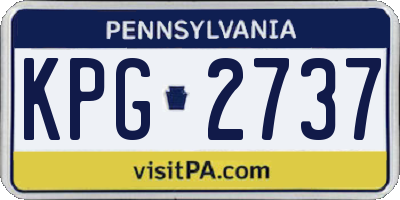PA license plate KPG2737