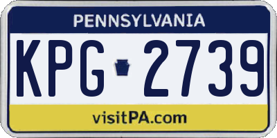 PA license plate KPG2739