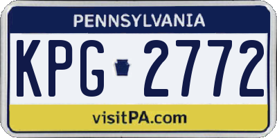 PA license plate KPG2772