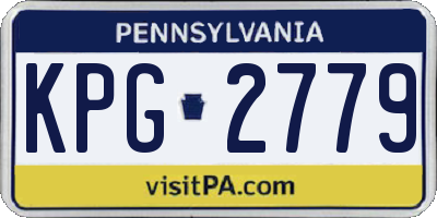PA license plate KPG2779