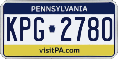PA license plate KPG2780