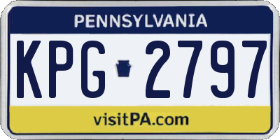PA license plate KPG2797