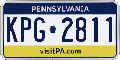 PA license plate KPG2811
