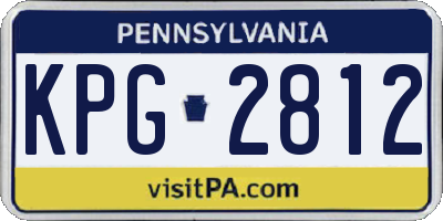 PA license plate KPG2812