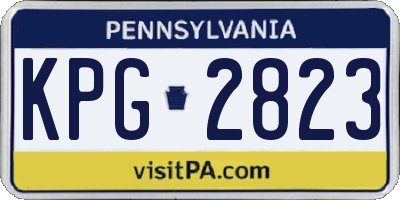 PA license plate KPG2823