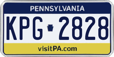 PA license plate KPG2828