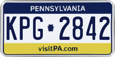 PA license plate KPG2842