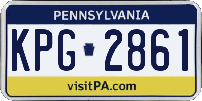 PA license plate KPG2861