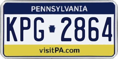 PA license plate KPG2864