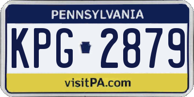 PA license plate KPG2879
