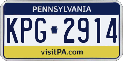 PA license plate KPG2914
