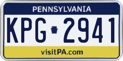 PA license plate KPG2941