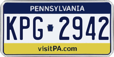 PA license plate KPG2942