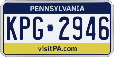 PA license plate KPG2946