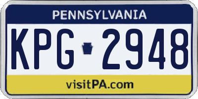 PA license plate KPG2948