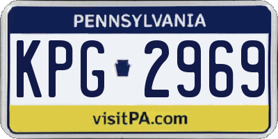 PA license plate KPG2969