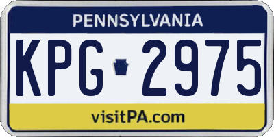 PA license plate KPG2975