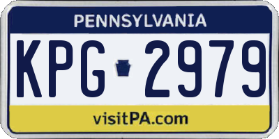 PA license plate KPG2979