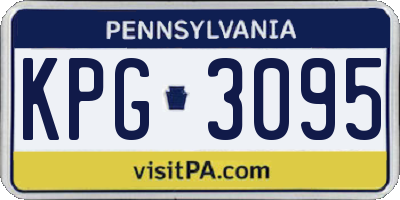 PA license plate KPG3095
