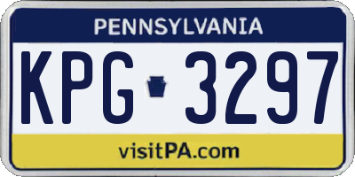PA license plate KPG3297