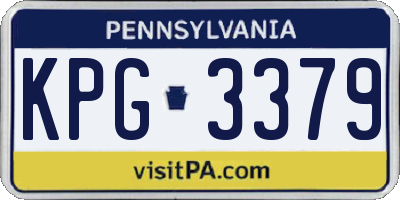 PA license plate KPG3379