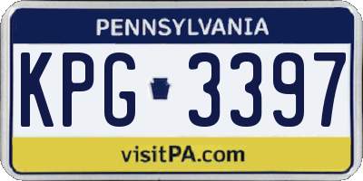 PA license plate KPG3397