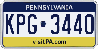 PA license plate KPG3440