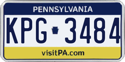 PA license plate KPG3484