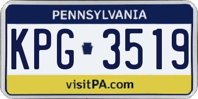 PA license plate KPG3519