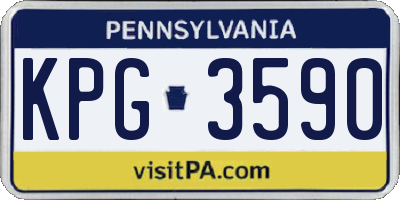 PA license plate KPG3590