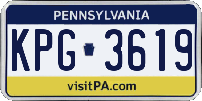 PA license plate KPG3619