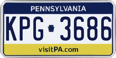 PA license plate KPG3686