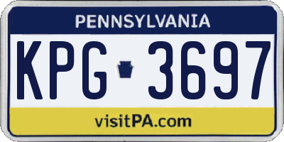 PA license plate KPG3697