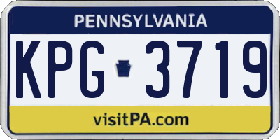 PA license plate KPG3719