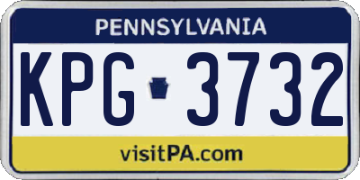 PA license plate KPG3732