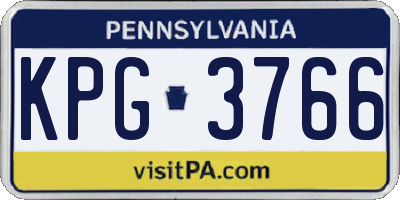 PA license plate KPG3766