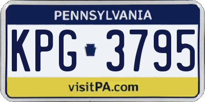 PA license plate KPG3795