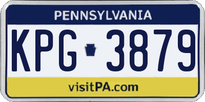 PA license plate KPG3879