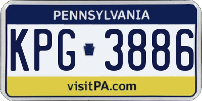 PA license plate KPG3886