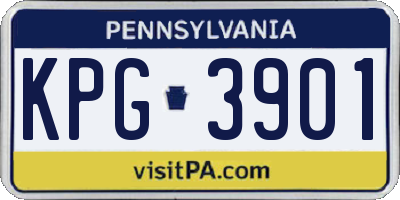 PA license plate KPG3901