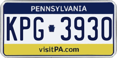 PA license plate KPG3930