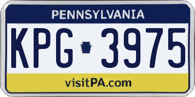 PA license plate KPG3975