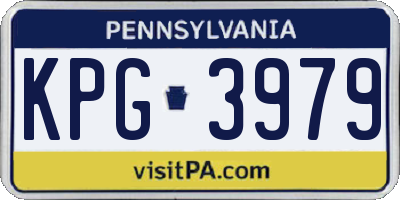 PA license plate KPG3979