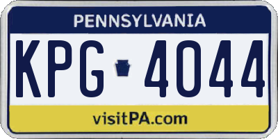 PA license plate KPG4044