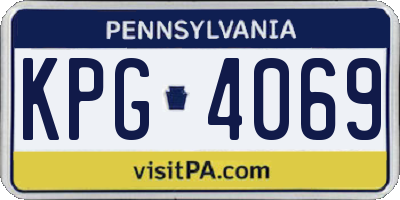 PA license plate KPG4069