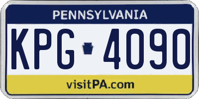 PA license plate KPG4090