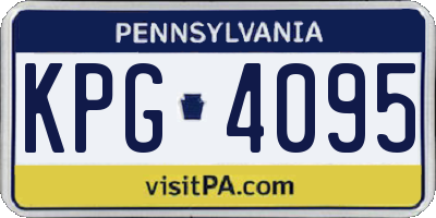 PA license plate KPG4095