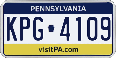 PA license plate KPG4109