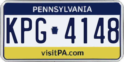 PA license plate KPG4148
